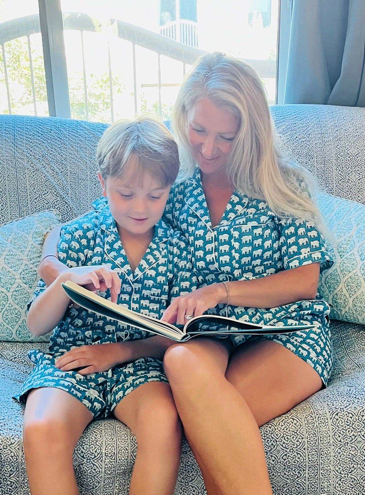 Adult PJs - Blue Elephant